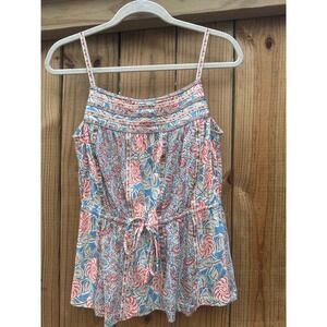 Anthropologie RicRac Floral Print Cami Strappy Boho Tank‎ Top Women's Small